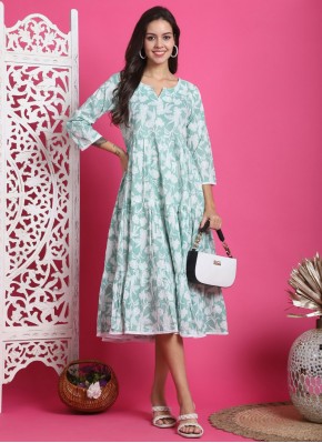 Voluptuous Print Cotton Casual Kurti