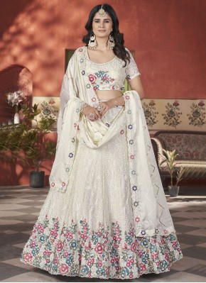 Whimsical Chinon Sequins A Line Lehenga Choli