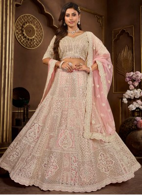 Whimsical Embroidered Net Readymade Lehenga Choli