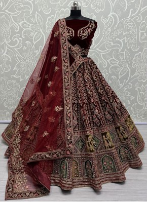 Whimsical Velvet Trendy Lehenga Choli