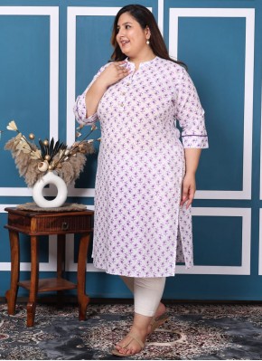 White Color Casual Kurti