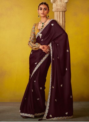 Wine Ceremonial Silk Traditional Saree