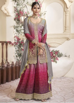 Wine Color Readymade Salwar Kameez