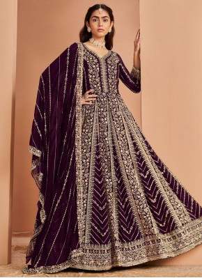 Wine Festival Faux Georgette Salwar Suit