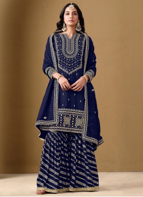 Winsome Navy Blue Festival Designer Salwar Kameez