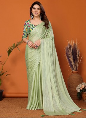 Wonderous Green Contemporary Saree