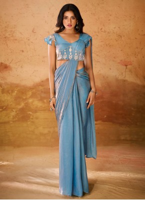 Wonderous Plain Designer Saree