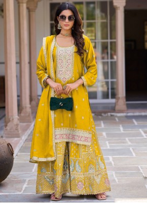 Yellow Ceremonial Designer Salwar Kameez