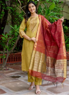 Yellow Color Designer Salwar Kameez