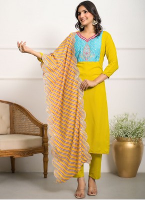 Yellow Color Readymade Salwar Kameez