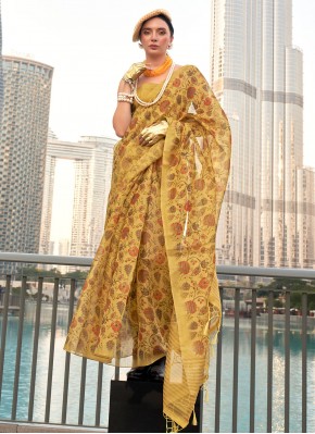 Yellow Tissue Ceremonial Classic Saree