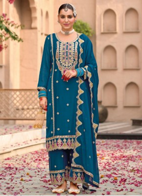 Zari Chinon Trendy Salwar Kameez in Morpeach