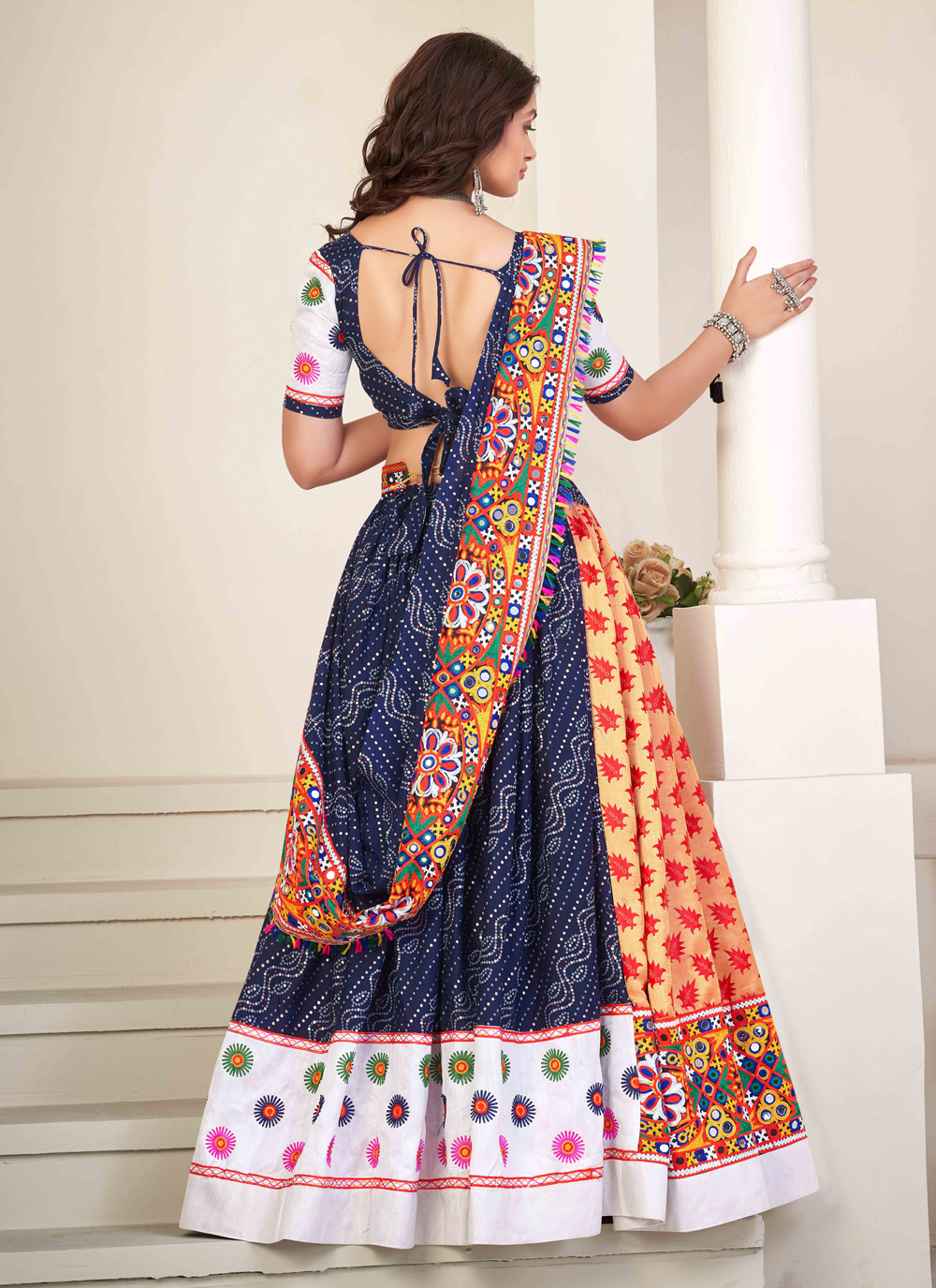 Cotton Lehenga With Blouse And Viscose Cotton Digital Printed Dupatta- |  Ishaanya Fashion